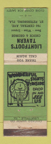 Matchbook Cover - Lightfoot's Tavern St Petersburg FL WEAR
