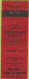 Matchbook Cover - Regan's Confectinery Akeley MN