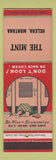 Matchbook Cover - The Mint Helena MT