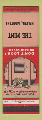 Matchbook Cover - The Mint Helena MT