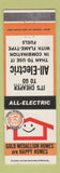 Matchbook Cover - Gold Medallion Hotels All Electric