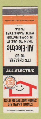 Matchbook Cover - Gold Medallion Hotels All Electric