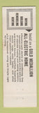Matchbook Cover - Gold Medallion Hotels All Electric