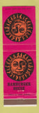 Matchbook Cover - Hamburger House Family Tree Restaurants