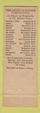 Matchbook Cover - Abraham Lincoln Hotel Reading PA
