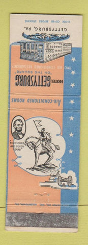 Matchbook Cover - Hotel Gettysburg PA WEAR