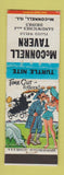 Matchbook Cover - McConnell Tavern IL hillbilly Turtle Racing WORN