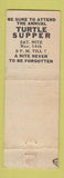Matchbook Cover - McConnell Tavern IL hillbilly Turtle Racing WORN