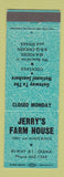 Matchbook Cover - Jerry's Farm House Olema CA
