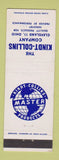 Matchbook Cover - Kindt Collins Master Products Cleveland OH