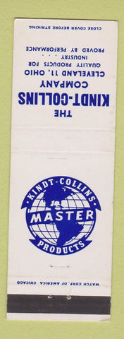 Matchbook Cover - Kindt Collins Master Products Cleveland OH
