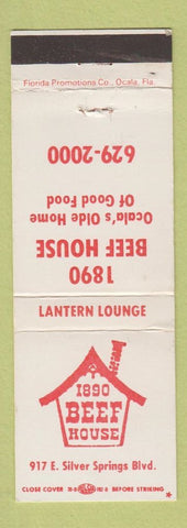 Matchbook Cover - 1890 Beef House Ocala FL