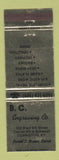 Matchbook Cover - BC Engraving Covington KY WEAR