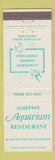 Matchbook Cover - Joseph's Aquarium Restaurant Boston MA