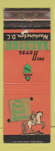 Matchbook Cover - Hotel Raleigh Washington DC Pall Mall Room WEAR