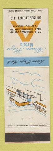Matchbook Cover - Alamo Plaza Motels Shreveport LA WEAR