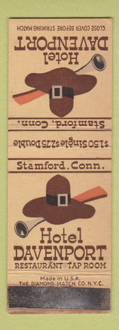Matchbook Cover - Hotel Davenport Stamford CT WORN