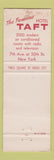 Matchbook Cover - Hotel Taft New York City WEAR