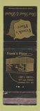 Matchbook Cover - Frank's Place Restaurant Kansas City MO WEAR