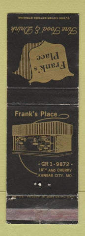 Matchbook Cover - Frank's Place Restaurant Kansas City MO WEAR