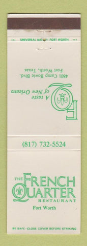 Matchbook Cover - French Quarter Restaurant Fort Worth TX