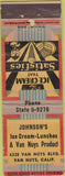 Matchbook Cover - Johnson's Ice Cream Van Nuys CA POOR