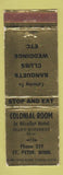 Matchbook Cover - Colonial Room St Peter MN low phone # WEAR