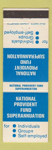 Matchbook Cover - National Provident Fund Superannuation New Zealand