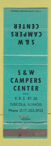 Matchbook Cover - S&W Campers Center Tuscola IL