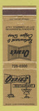 Matchbook Cover - Ozzie's Restaurant City of Commerce CA WEAR