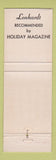Matchbook Cover - Lenhardt Vienna Hungarian Restaurant Cincinnati OH