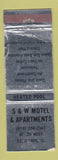 Matchbook Cover - S&W Motel St Marys OH WORN