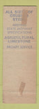 Matchbook Cover - J&K Stone Muncie IN Eaton Stone New Castle IN