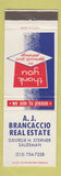 Matchbook Cover - AJ Brancaccio Real Estate