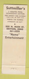 Matchbook Cover - Suttmiller's Theatre Restaurant Dayton OH