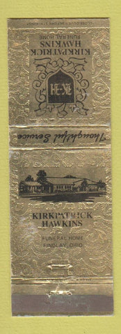 Matchbook Cover - Kirkpatrick Hawkins Funeral Home Finlay OH WEAR