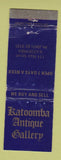Matchbook Cover - Katoomba Antique Gallery Australia WORN