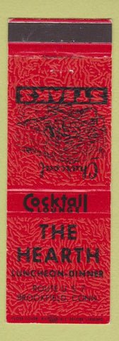 Matchbook Cover - The Hearth Restaurant Brookfield CT