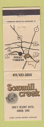 Matchbook Cover - Sawmill Creek Huron OH