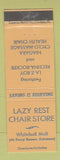 Matchbook Cover - Lazy Rest Chair Store Fullerton PA