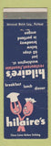 Matchbook Cover - Hilaire's Restaurant Portland OR