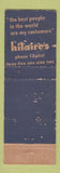 Matchbook Cover - Hilaire's Restaurant Portland OR