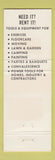 Matchbook Cover - Taylor Rental Center Spartanburg SC