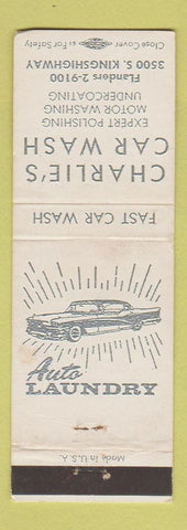 Matchbook Cover - Charlie's Car Wash St Louis MO WEAR