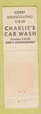 Matchbook Cover - Charlie's Car Wash St Louis MO WEAR