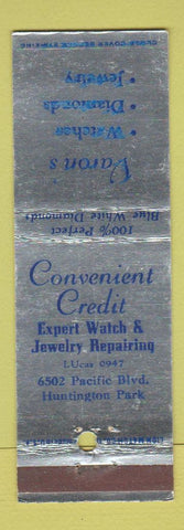 Matchbook Cover - Varon's Jewelry Huntington Park CA WORN