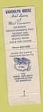 Matchbook Cover - Randolph House Syracuse NY WEAR