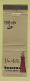 Matchbook Cover - Don Hall's Factory Fort Wayne IN WEAR