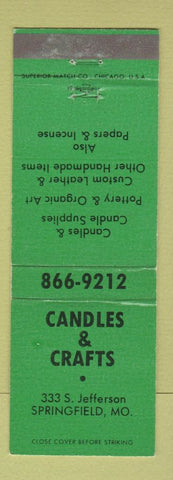 Matchbook Cover - Candles & Crafts Springfield MO