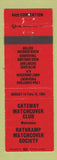 Matchbook Cover - Gateway Match Club RMS 1984 WEAR